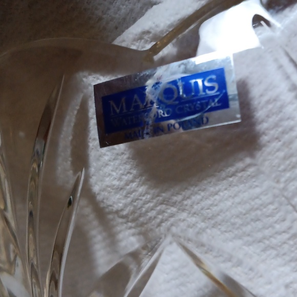 Marquis Waterford Crystal scalloped pedestal Bowl 1 1/ 2" scratch see PHOTO - Picture 2 of 5